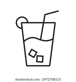 Drink Icon, Ideal for Beverage and Refreshment Illustrations