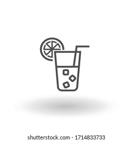 drink icon icon illustration isolated vector sign symbol Water Cocktail & Juice glass icon isolated on the white background