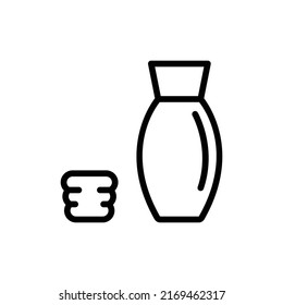 Drink Icon. Line Art Style Design Isolated On White Background