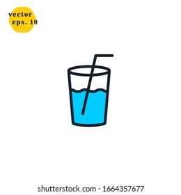 Drink Icon Logo Design Vector Template
