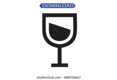 Icono de bebida o logotipo símbolo de seña aislado ilustración vectorial - iconos vectoriales de estilo negro de alta calidad.