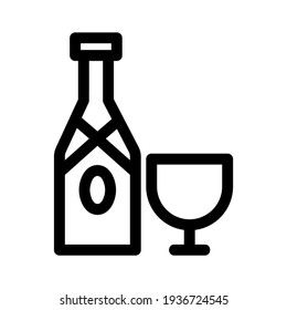Icono de bebida o logotipo símbolo de signo aislado ilustración vectorial - iconos vectoriales de estilo negro de alta calidad
