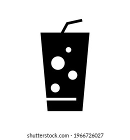 Icono de bebida o logotipo símbolo de signo aislado ilustración vectorial - iconos vectoriales de estilo negro de alta calidad
