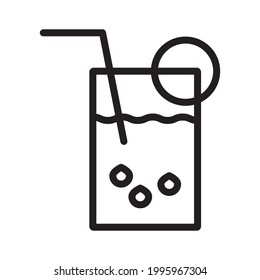 drink icon or logo vector illustration of isolated sign symbol, vector illustration with high quality black outline.