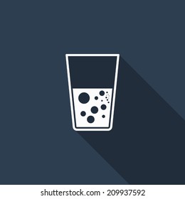 drink icon with long shadow