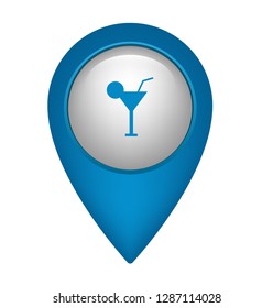 drink icon and map pin. logo concept. Designed for your web site design, logo, app, UI