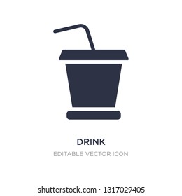 drink icon on white background. Simple element illustration from Signs concept. drink icon symbol design.
