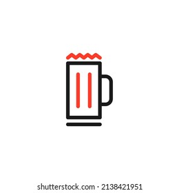 drink icon. drink outline icon. can be used for social media purposes, posters and others.