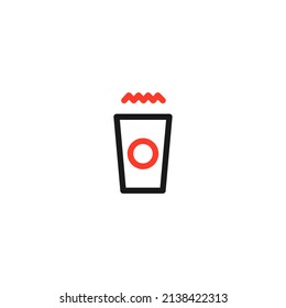 drink icon. drink outline icon. can be used for social media purposes, posters and others.
