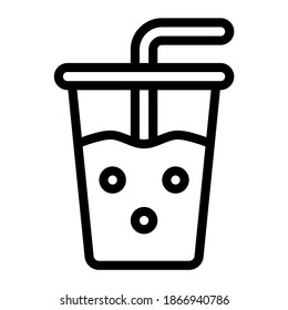 drink icon with outline style. Suitable for website design, logo, app and ui.