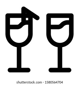 drink icon outline vector design