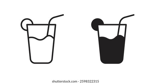 Drink icon outlined icon vector collection.
