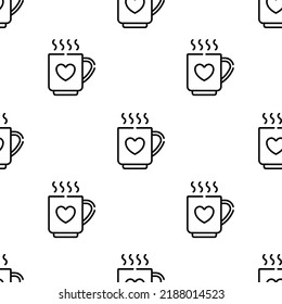drink icon pattern. Seamless drink pattern on white background.