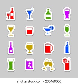 Drink icon set