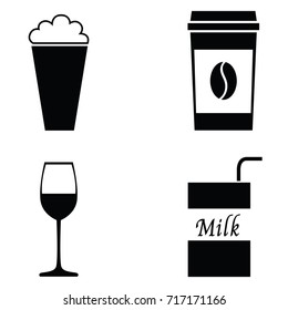 Drink icon set