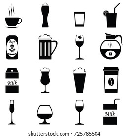 Drink icon set