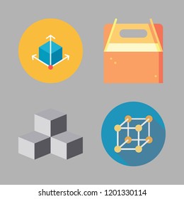drink icon set. vector set about takeaway, cubes and cube icons set.