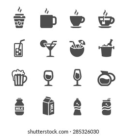 drink icon set, vector eps10