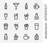 drink icon set vector illustration