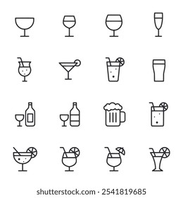 drink icon set vector illustration