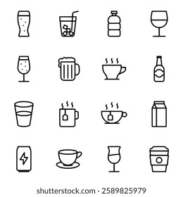 drink icon set vector illustration