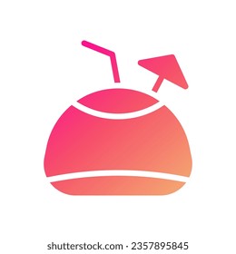 Drink icon solid gradient pink yellow illustration vector element and symbol perfect.