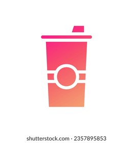 Drink icon solid gradient pink yellow illustration vector element and symbol perfect.