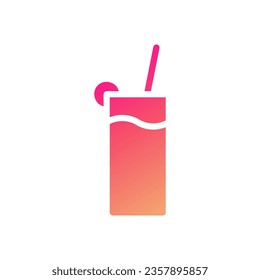 Drink icon solid gradient pink yellow illustration vector element and symbol perfect.