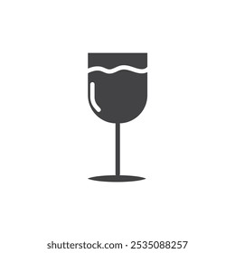 Drink icon Symbol mark in filled style