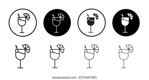 Drink icon Thin line art collection