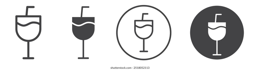 Drink icon thin line illustration