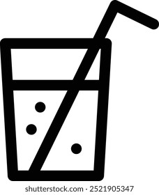 drink icon. Thin Linear Style Design Isolated On White Background
