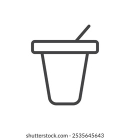 Drink icon Thin outline art symbol