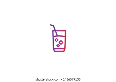 Drink icon in trendy flat style isolated on white background. Drink symbol. Vector illustration