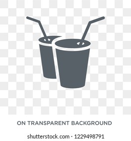 Drink icon. Trendy flat vector Drink icon on transparent background from Cinema collection. 