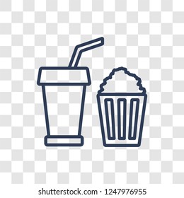 Drink icon. Trendy linear Drink logo concept on transparent background from Cinema collection