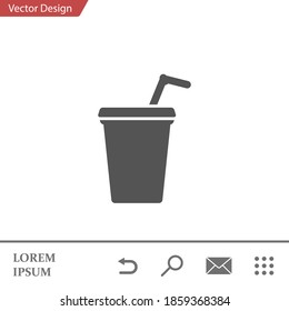 icono de bebida. Ilustración del vector EPS 10.