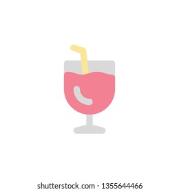Drink Icon Vector Illustration in Flat Style for Any Purpose