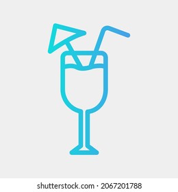 Drink icon vector illustration in gradient style about summer, use for website mobile app presentation