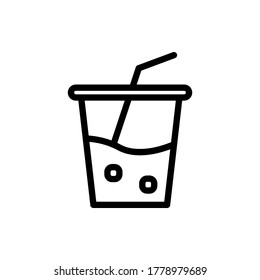 drink icon vector illustration outline style. summer icon set.
