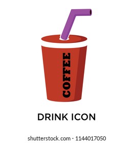 Drink icon vector isolated on white background for your web and mobile app design, Drink logo concept