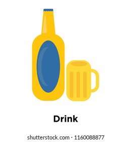 Drink icon vector isolated on white background, Drink transparent sign