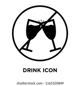 Drink icon vector isolated on white background, Drink transparent sign