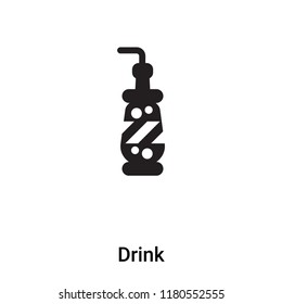 Drink icon vector isolated on white background, logo concept of Drink sign on transparent background, filled black symbol