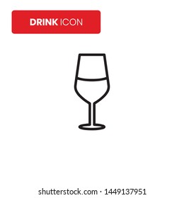 Drink icon vector on white background