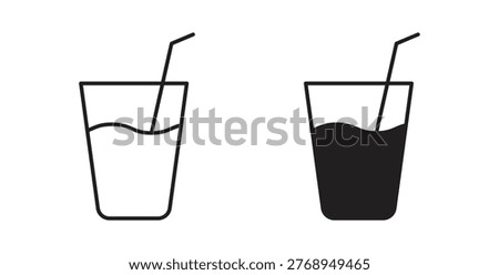 Drink icon vector pictogram pack. icon vector template