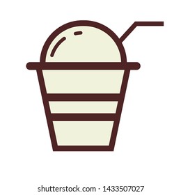 drink icon vector, pink simple design.