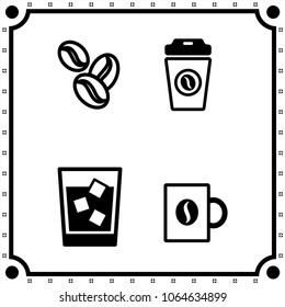 drink icon vector set