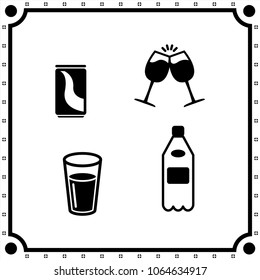 drink icon vector set