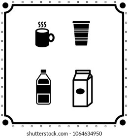 drink icon vector set